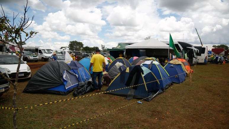 Acampamento de bolsonaristas em Brasília