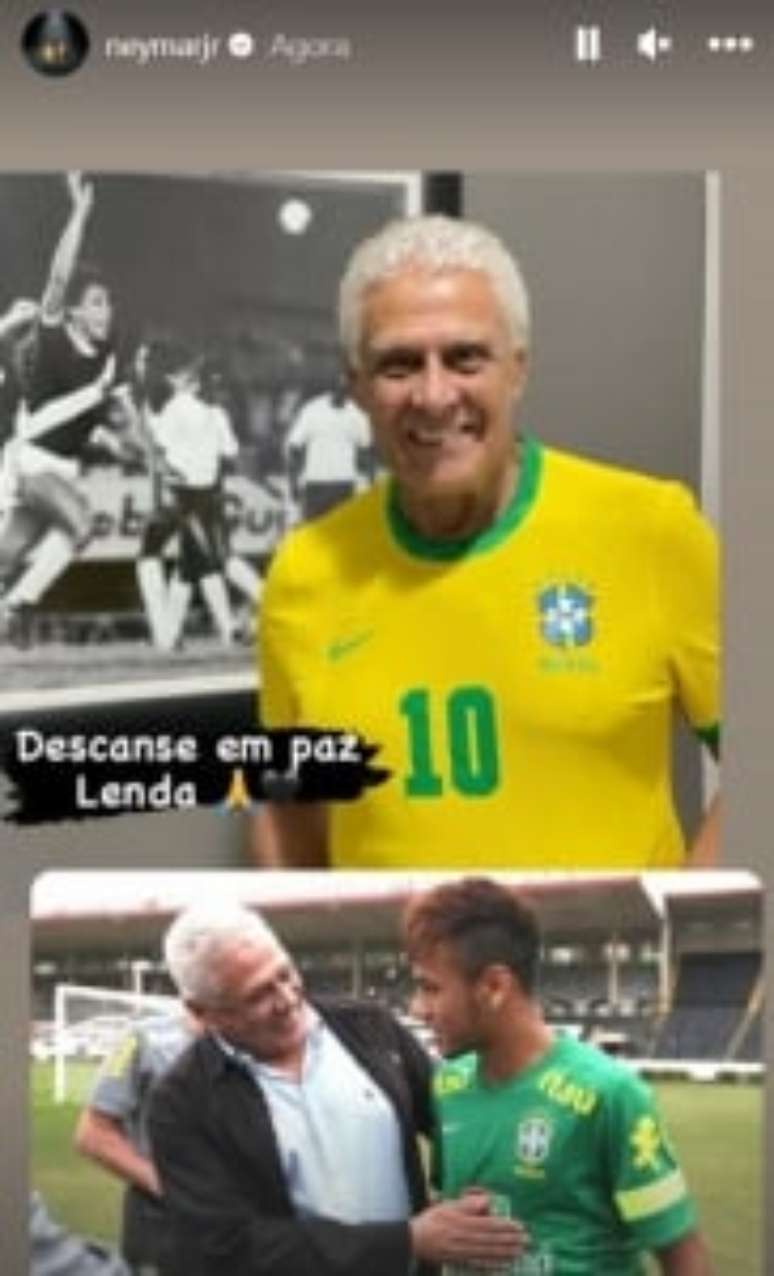 Neymar postou uma homenagem ao ídolo cruz-maltino (Foto: Reprodução/Instagram)