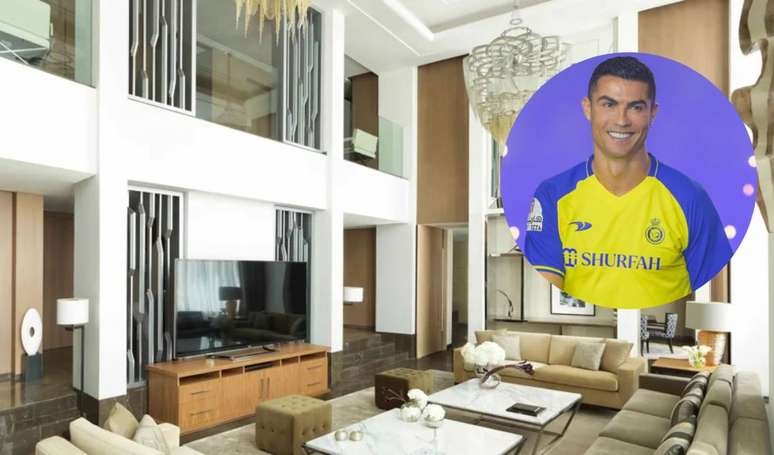 Cristiano Ronaldo se hospeda em hotel de luxo na Arábia Saudita.