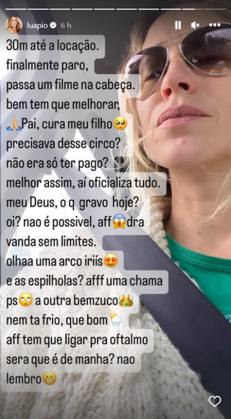 Após revelar o pagamento da pensão, Luana compartilhou reflexão em seus stories