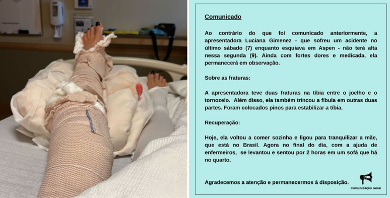 Luciana Gimenez no hospital