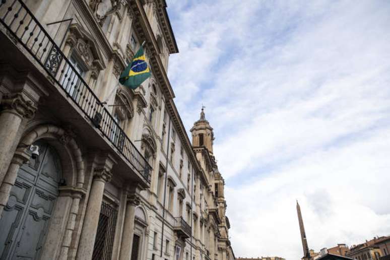 Fachada do Palazzo Pamphilj, sede da embaixada do Brasil em Roma