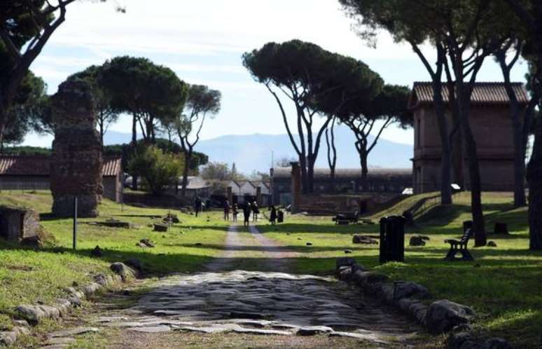 Com 900km, a 'Via Appia' era uma das mais importantes estradas do Império Romano