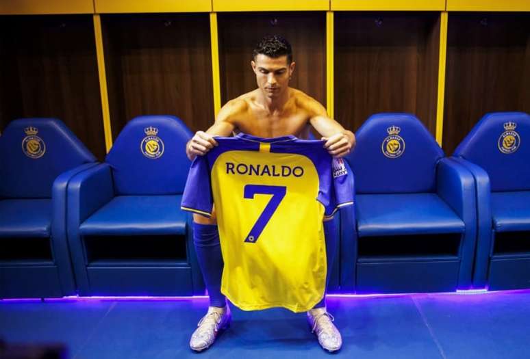 Cristiano Ronaldo se prepara para estreia no Campeonato Saudita (Foto: Jorge Ferrari / Al Nassr Football Club / AFP)