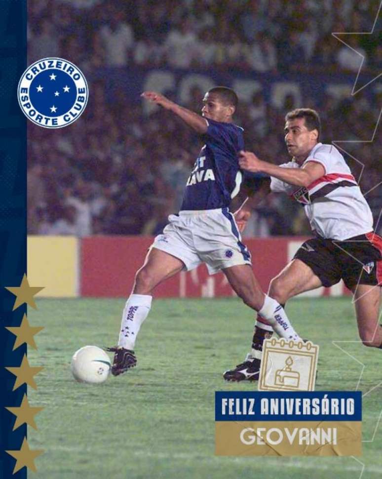 Geovanni tem o nome marcado na história do Cruzeiro - Foto: (Reprodução/Twitter Cruzeiro)