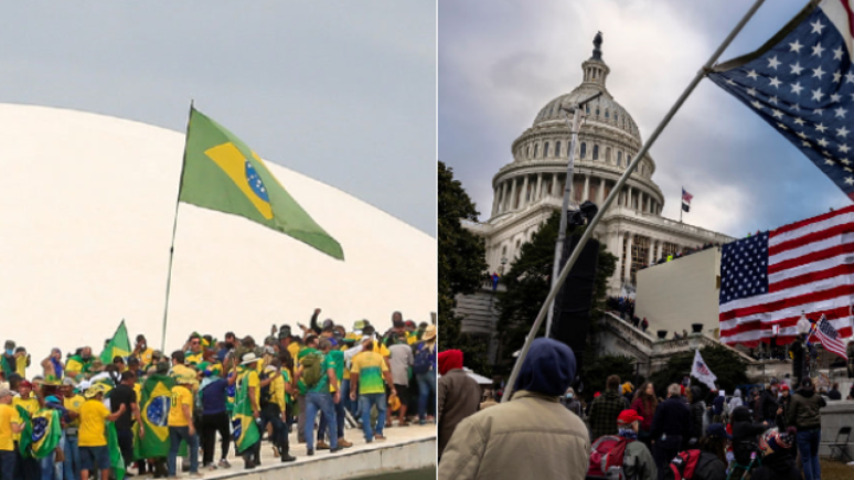 Existem várias semelhanças (e diferenças) entre os ataques extremistas ao Capitólio dos EUA e a Brasília, aponta pesquisadora