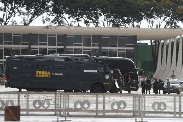 Reforço da Força Nacional de Segurança na Praça dos Três Poderes