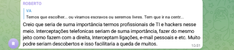 Reprodução de grupo do Telegram