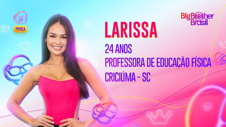 BBB 23: conheça Larissa, quarta integrante do grupo Pipoca -