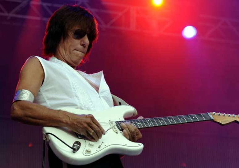 Jeff Beck durante um show em Locarno, na Suíça