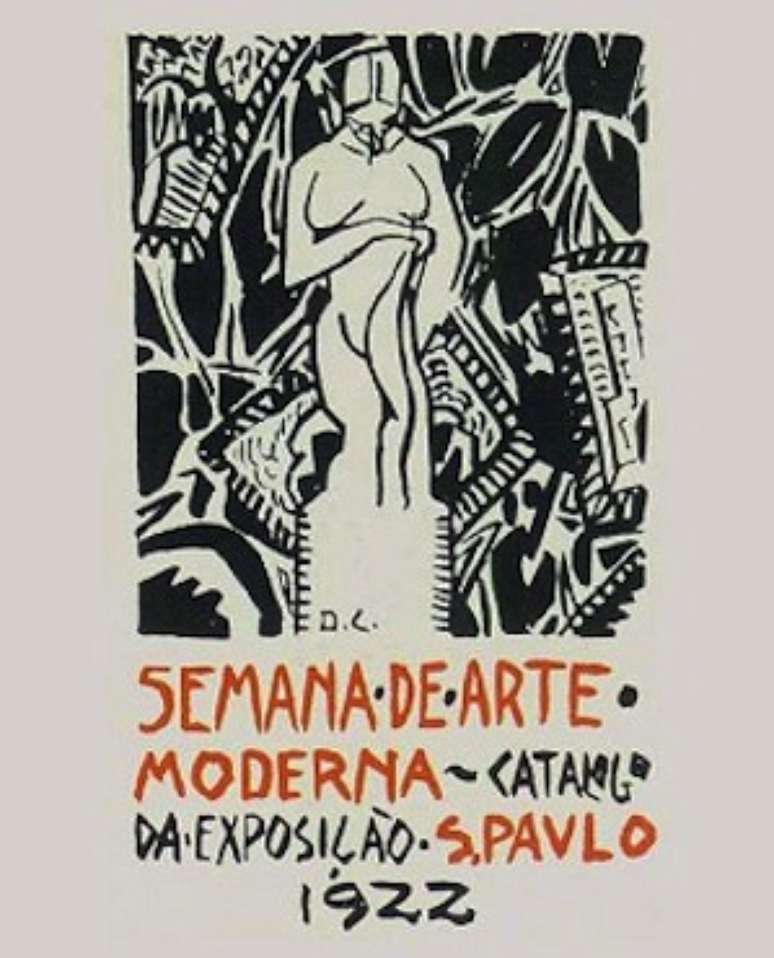 Di Cavalcanti foi o responsável por desenhar a famosa capa do catálogo da exposição
