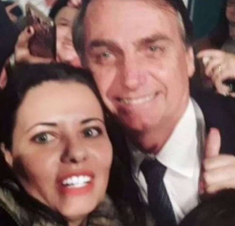 Tatiane Marques com Bolsonaro, à época presidente