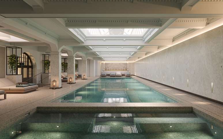 O antigo Departamento de Educa&ccedil;&atilde;o de Sydney est&aacute; sendo transformado em um hotel cheio de &aacute;reas relax, como a piscina coberta.