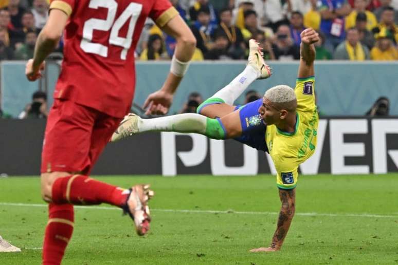 Richarlison concorre ao Puskas por golaço na estreia da Copa do Mundo (NELSON ALMEIDA / AFP)