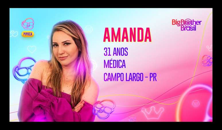 BBB 23: Amanda é participante do time Pipoca.