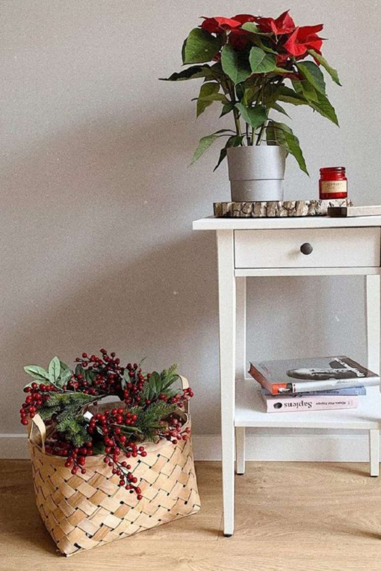 23. Cesto de palha para flores e plantas &ndash; Foto Um toque de Framboesa