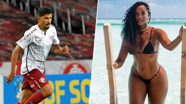 Affair de Yuri Lima com Iza ganhou novo capítulo nas redes sociais (Foto: MAILSON SANTANA/FLUMINENSE FC: Reprodução)