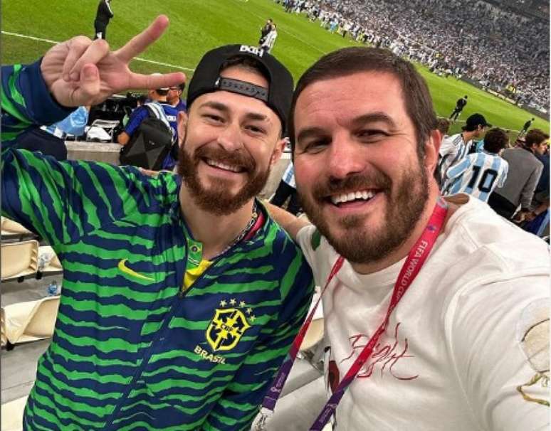 Fred assistiu a Copa do Mundo do Qatar in loco, com Danilo Soto (Reprodução)