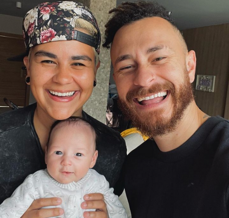 Fred ao lado do irmão Gabs Noah junto ao filho Chris (Foto: Reprodução/Instagram)