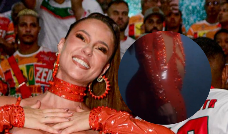 Paolla Oliveira brilhou durante o ensaio da Grande Rio, escola onde desfila como Rainha de Bateria, nesta terça-feira (17).