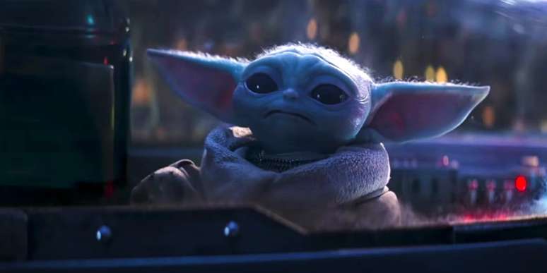 Grogu está usando a armadura Belkar que ganhou em O Livro de Boba Fett