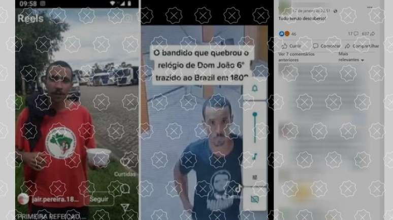 Posts nas redes sociais fazem compara&ccedil;&atilde;o enganosa entre integrante do MST com homem que destruiu rel&oacute;gio hist&oacute;rico em Bras&iacute;lia