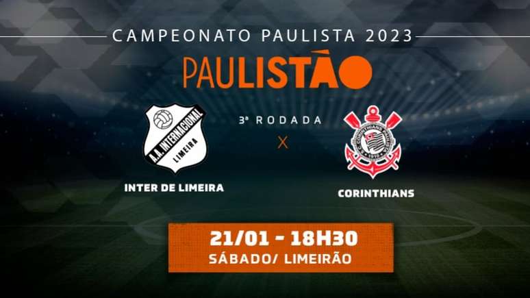 Inter de Limeira x Corinthians: onde assistir, prováveis times e desfalques do jogo pelo Paulistão