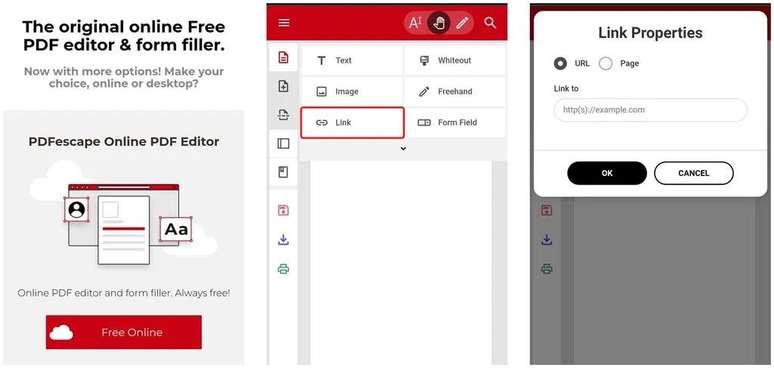 Insert shareable links into a PDF via PDFScape (Image credit: Thiago Furquim/Canaltech) Insert shareable links into a PDF via PDFScape (Image credit: Thiago Furquim/Canaltech)