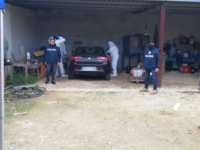 Carro de Matteo Messina Denaro em Campobello di Mazara, na Sicília