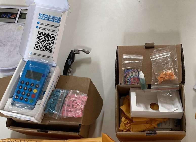 Drogas localizadas junto a m&aacute;quina de cart&atilde;o