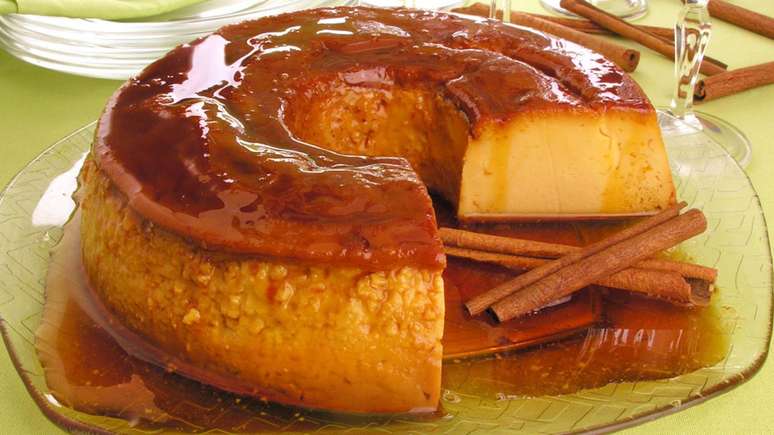 Pudim de doce de leite com canela – Foto: Guia da Cozinha