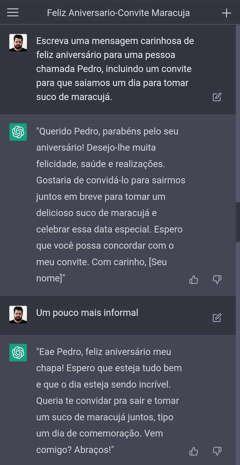 Reprodução / ChatGPT