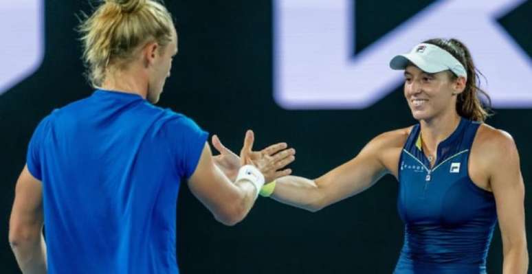 Stefani and Matos celebrate the exciting finale in Australia