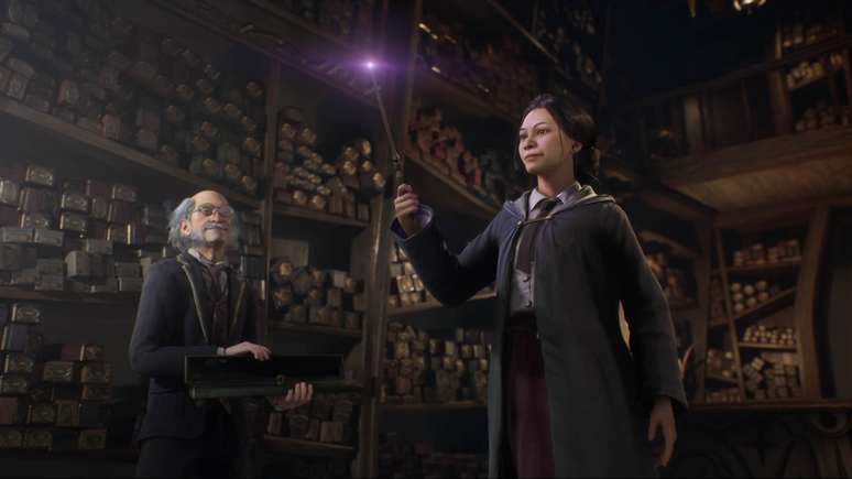 Jogador vive a fantasia de ser um estudante de bruxaria em Hogwarts Legacy