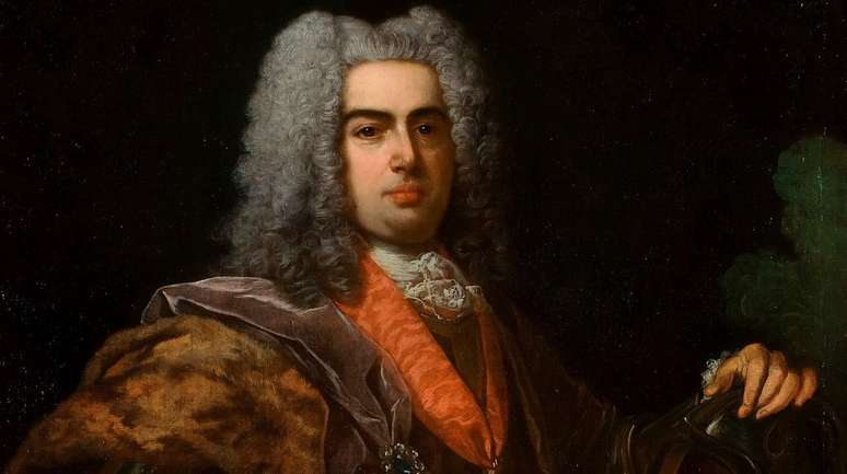 Dom Jo&atilde;o 5&ordm; , em retrato de Jean Ranc