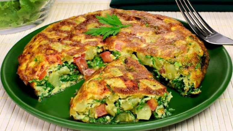 Omelete simples de batata-doce – Foto: Guia da Cozinha