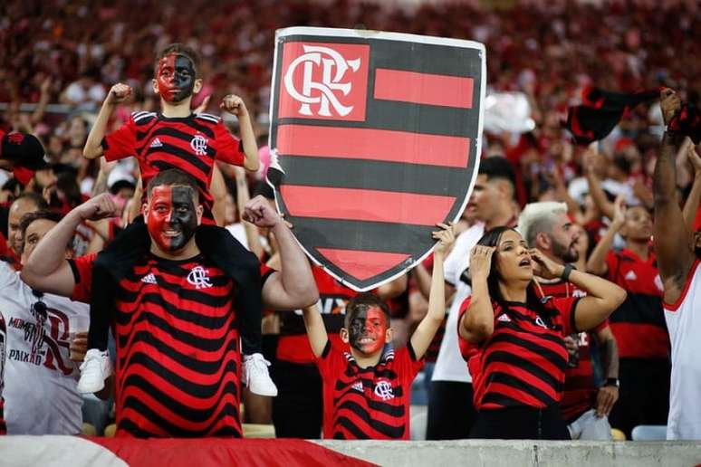 Torcedores do Flamengo na arquibancada do Maracanã (Foto: Gilvan de Souza/Flamengo)