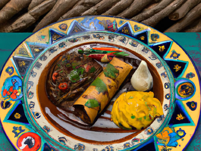 Barreado desenhado ao estilo de Frida Khalo, conforme a m&aacute;quina de intelig&ecirc;ncia artificial que criou a imagem. 