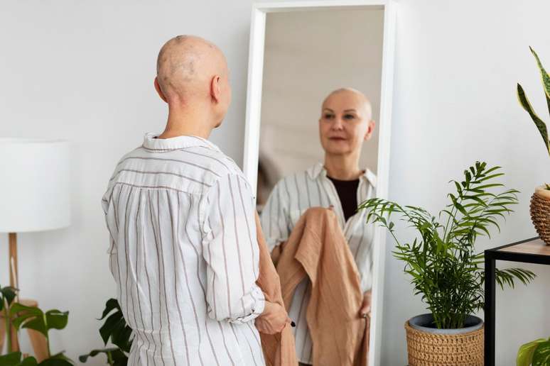 Cancer treatment causes hair loss and other physical changes |