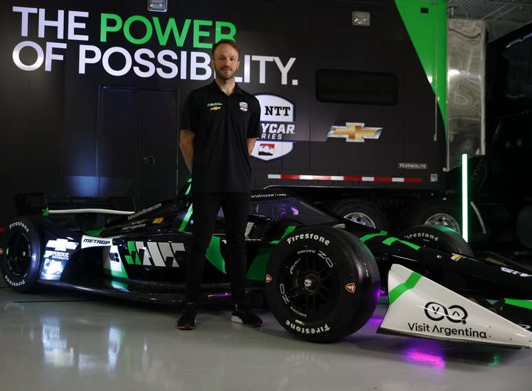 Agustín Canabino tendrá un auto mayoritariamente negro en su primera temporada en IndyCar 