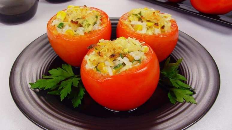 Arroz de forno no tomate