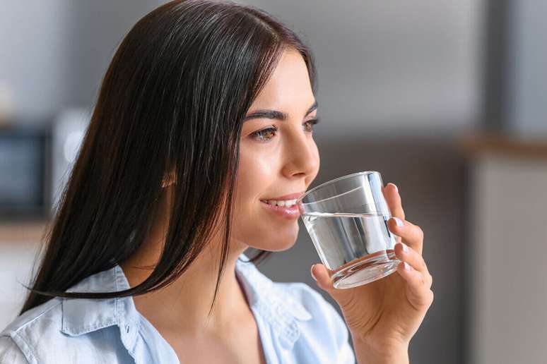 Drinking water hydrates your skin from the inside out. 