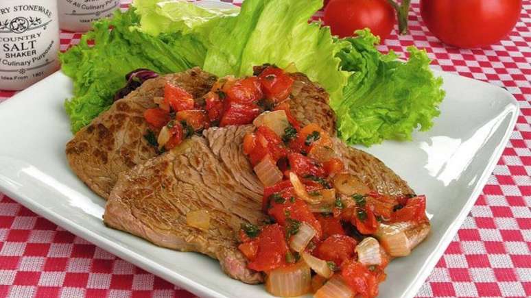 Bife light com molho