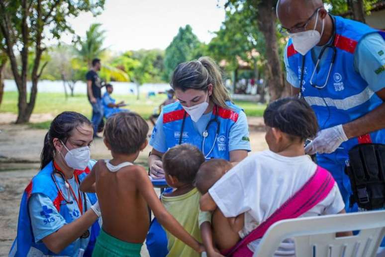 Força nacional do SUS em atendimento aos Yanomamis