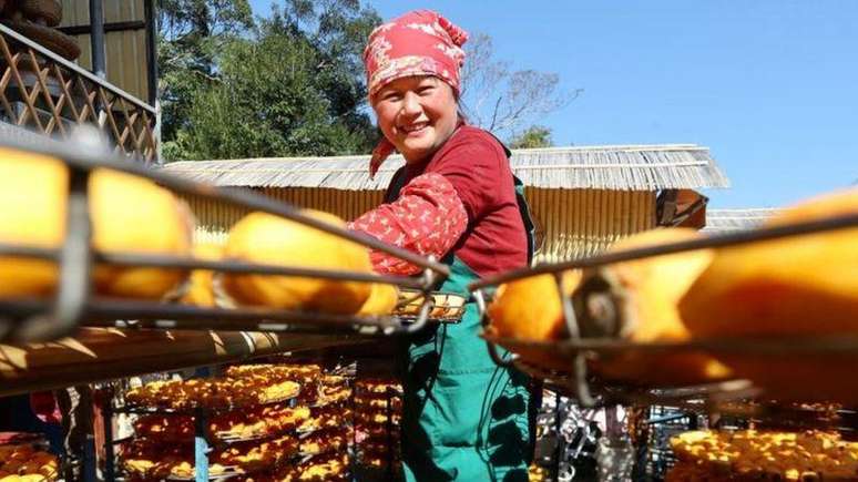 Mulher trabalhando em área rural