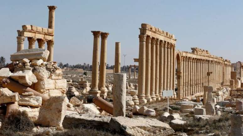 A cidade de Palmira, cujas ruínas foram danificadas na guerra civil, é um legado da era romana na Síria