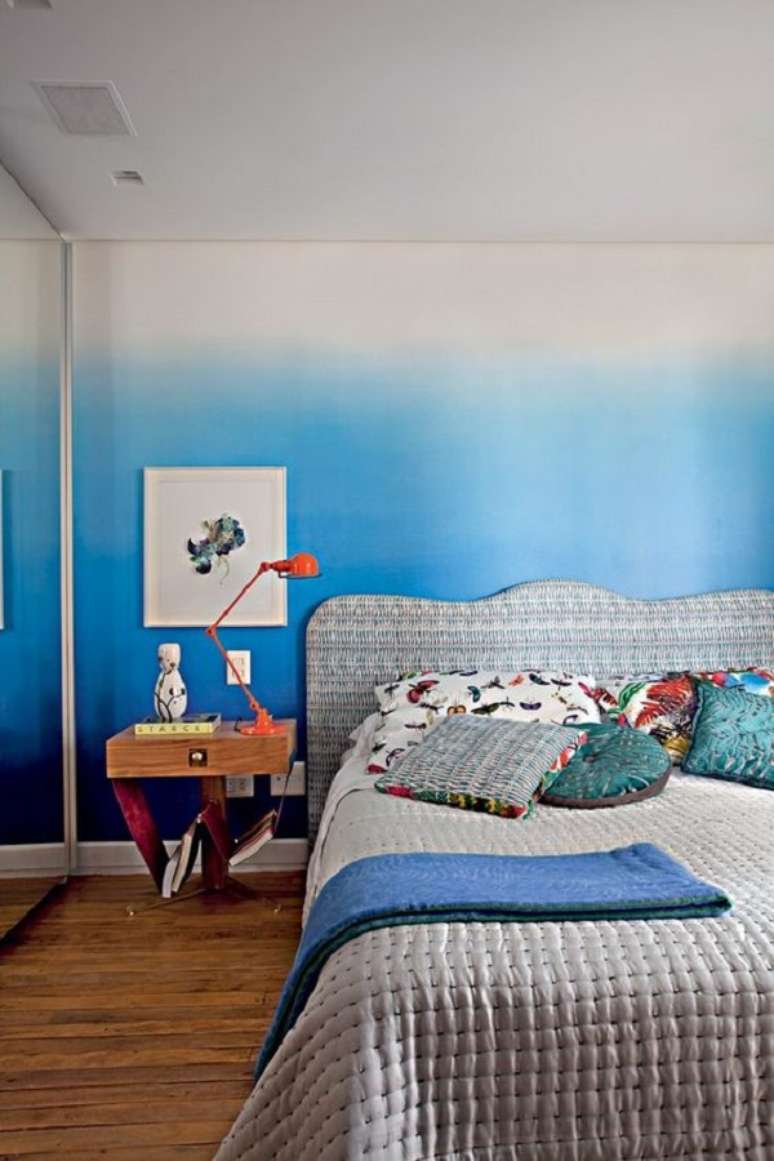 6. Parede ombre em azul &ndash; Foto Casa e Jardim