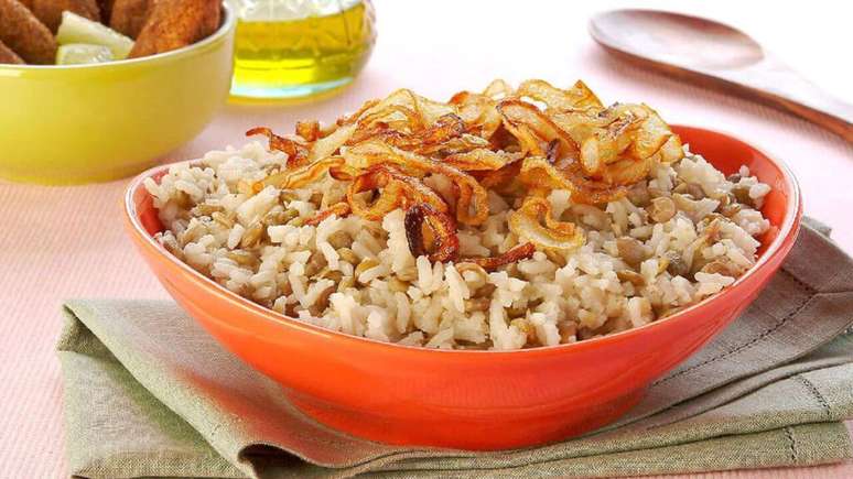 Rice with lentils or mijadra Rice with lentils or mijadra