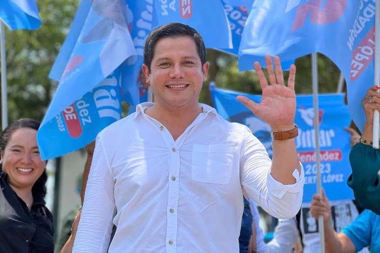 Omar Meréndez, candidato à prefeitura 