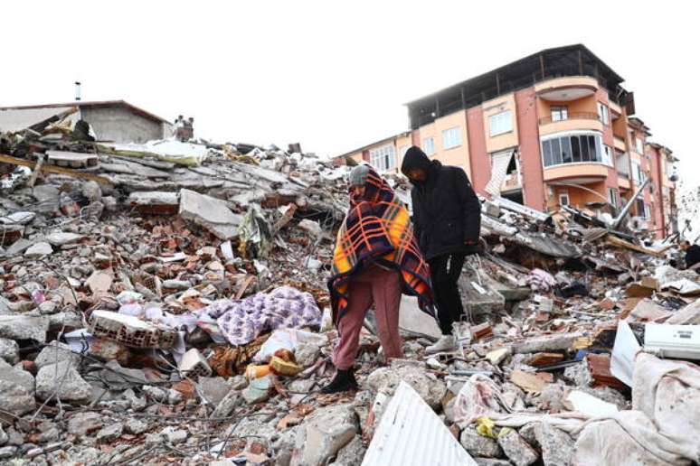 Área afetada por terremoto em Kahramanmaras, na Turquia